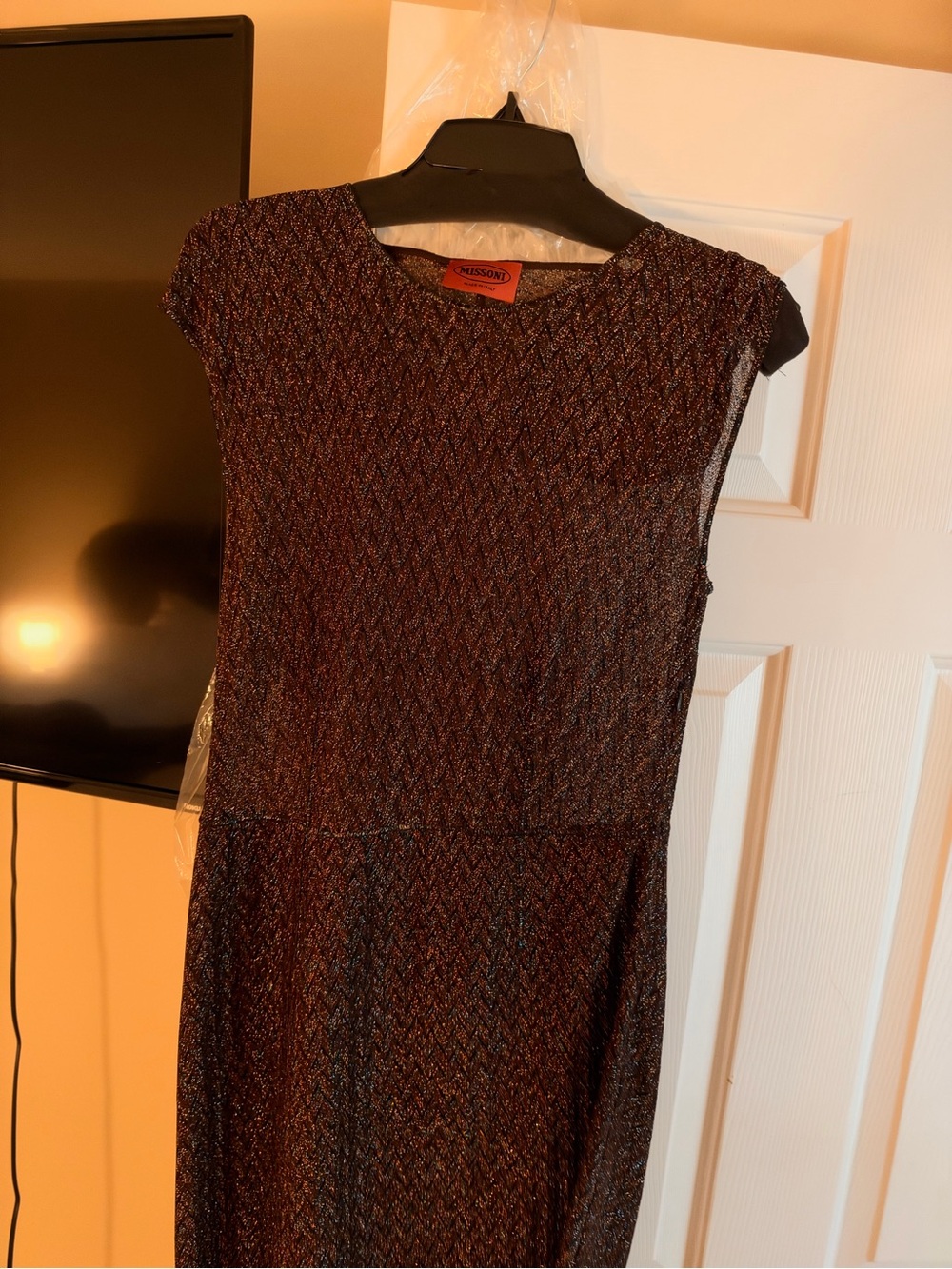Missoni Metallic Knit Midi Dress with Matching Lightweight Sweater